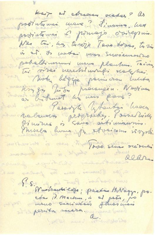 Mariaus Katiliškio 1962 m. sausio 1 d. laiškas sūnėnui Vytautui Vaitkui