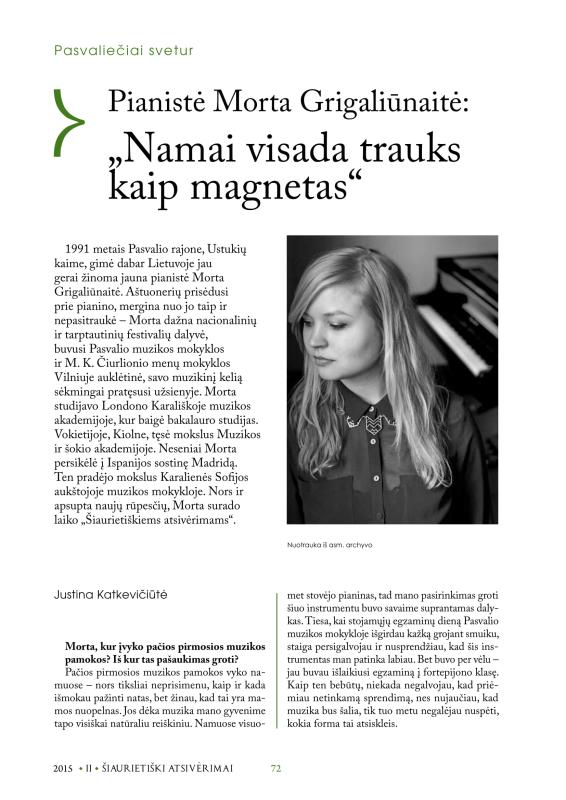 Šiaurietiški atsivėrimai : Pasvalio krašto istorijos ir kultūros žurnalas 2015, nr. 2 (39)