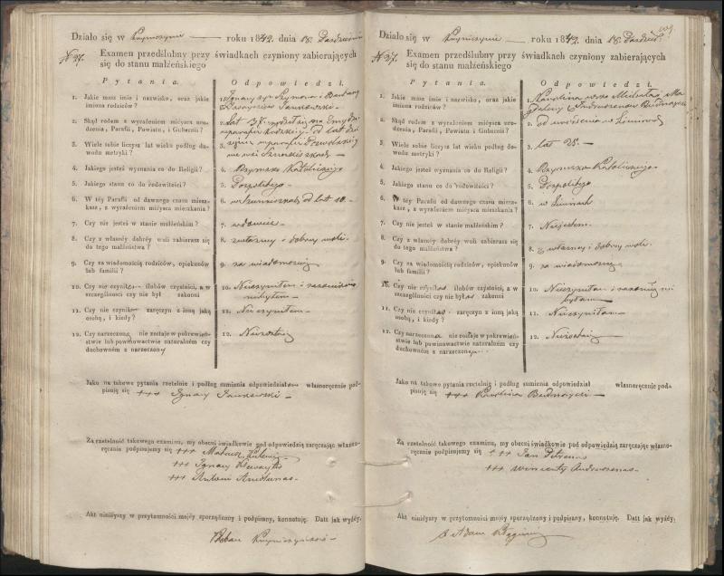 Krinčino Romos katalikų parapijos bažnyčios 1840–1844 metų priešjungtuvinės apklausos knyga