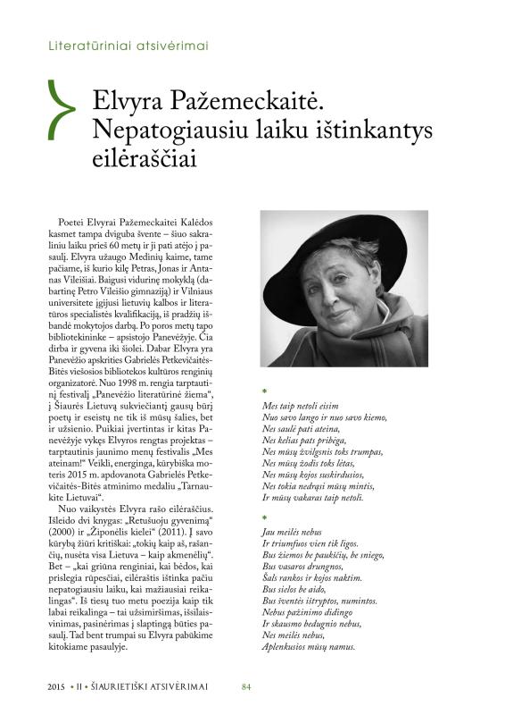 Šiaurietiški atsivėrimai : Pasvalio krašto istorijos ir kultūros žurnalas 2015, nr. 2 (39)
