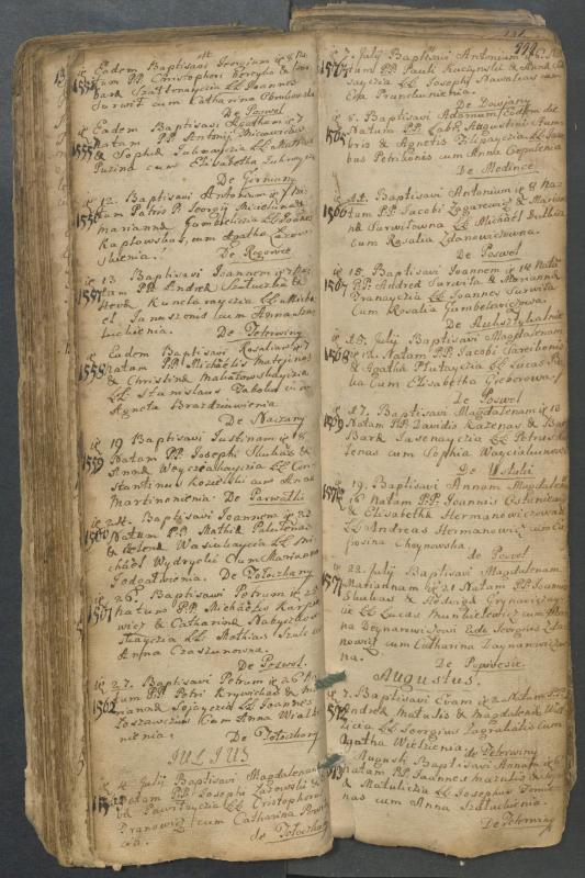 Pasvalio Romos katalikų parapijos bažnyčios 1749–1772 metų krikšto metrikų knyga