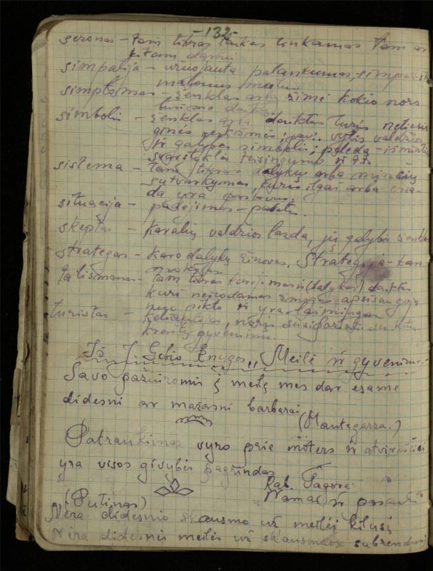 Žurnalisto, literato, vertėjo Kazimiero Pūro sąsiuvinis „Perskaitytų knygų ištraukos, mintys ir mano paties kūryba“