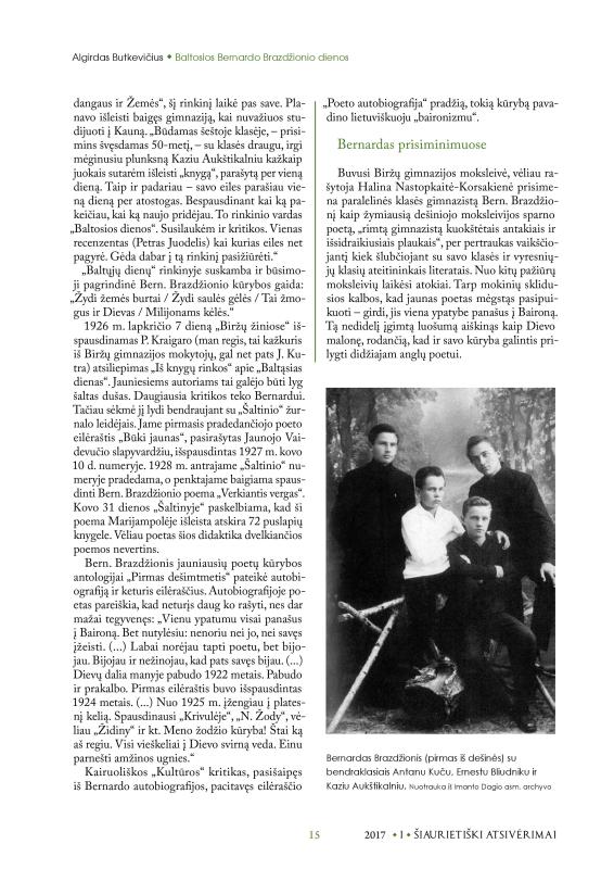 Šiaurietiški atsivėrimai : Pasvalio krašto istorijos ir kultūros žurnalas 2017, nr. 1 (42)