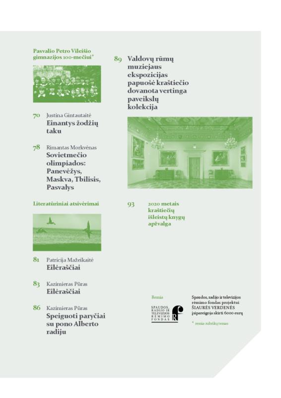 Šiaurietiški atsivėrimai : Pasvalio krašto istorijos ir kultūros žurnalas 2021, nr. 1 (50)