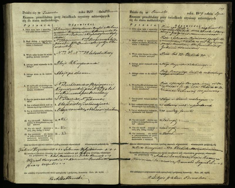 Pasvalio Romos katalikų parapijos bažnyčios 1849–1859 metų priešjungtuvinės apklausos knyga