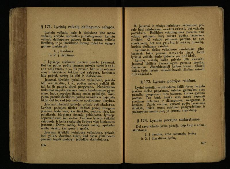 Literatūros teorija : vadovėlis aukštesniosioms mokykloms / K. Bizauskas. – 3 -ias leid. – Kaunas, 1922. – 199 p.