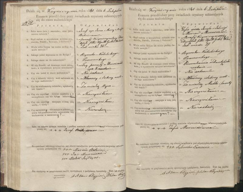 Krinčino Romos katalikų parapijos bažnyčios 1840–1844 metų priešjungtuvinės apklausos knyga
