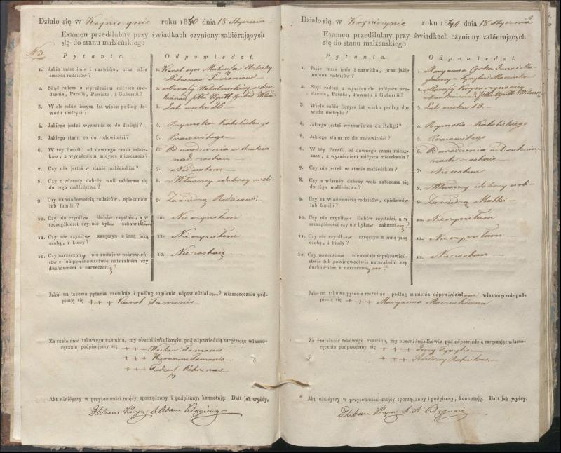 Krinčino Romos katalikų parapijos bažnyčios 1840–1844 metų priešjungtuvinės apklausos knyga
