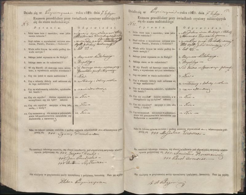 Krinčino Romos katalikų parapijos bažnyčios 1840–1844 metų priešjungtuvinės apklausos knyga