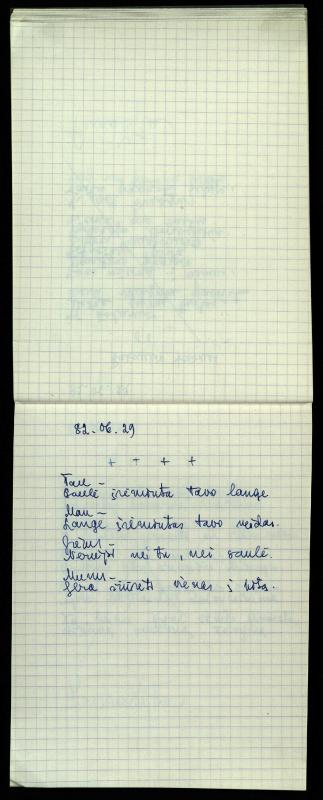 Poeto Jono Vytauto Nistelio eilėraščių sąsiuvinis