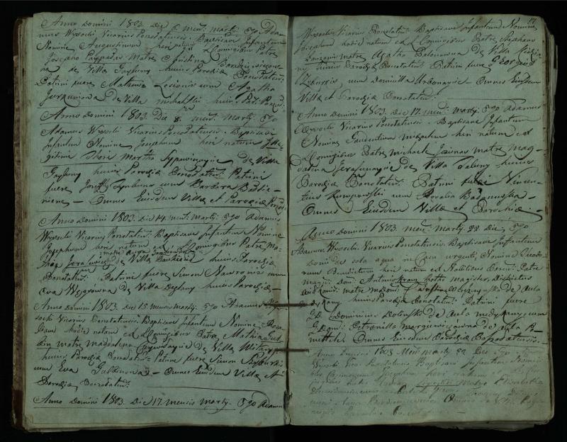 Pušaloto Romos katalikų parapijos bažnyčios 1802–1814 metų krikšto metrikų knyga