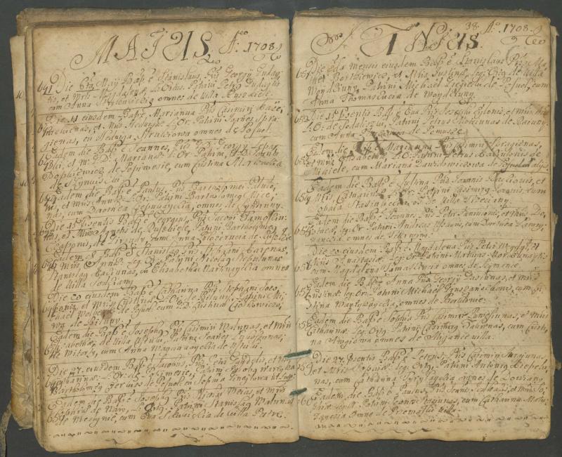 Pasvalio Romos katalikų parapijos bažnyčios 1703–1718 metų krikšto metrikų knyga