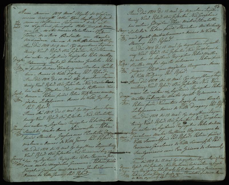 Pušaloto Romos katalikų parapijos bažnyčios 1814–1822 metų krikšto metrikų knyga