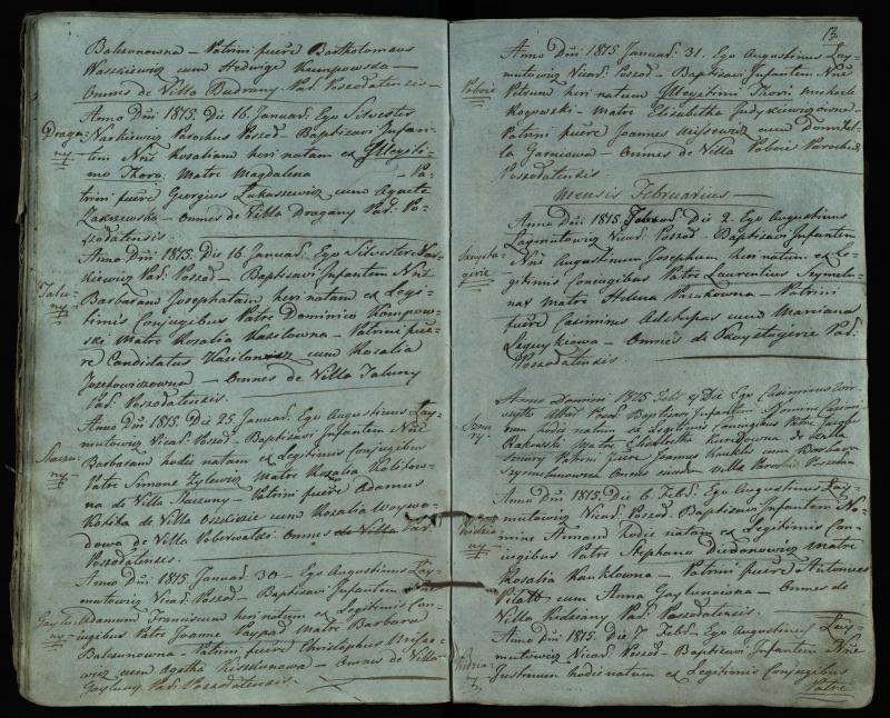 Pušaloto Romos katalikų parapijos bažnyčios 1814–1822 metų krikšto metrikų knyga