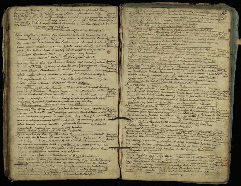 Vaškų (Konstantinavo) Romos katalikų parapijos bažnyčios 1766–1804 metų jungtuvių metrikų knyga