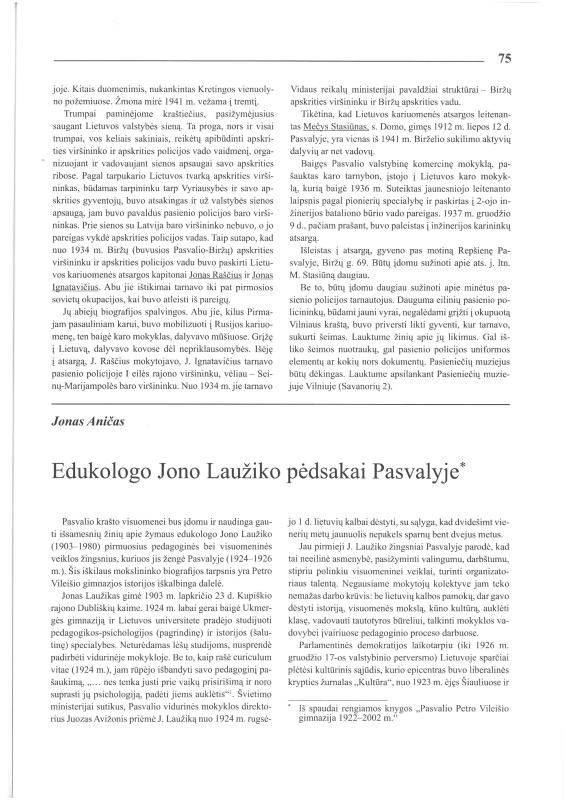 Šiaurietiški atsivėrimai : Pasvalio krašto istorijos ir kultūros žurnalas 2007, nr. 1 (22)