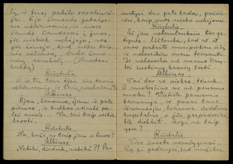Rašytojo, savaitraščio „Tėviškės Žiburiai“ redaktoriaus Česlovo Senkevičiaus scenos veikalas „Lietuvos vaikai (vaizdelis)“
