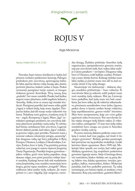 Šiaurietiški atsivėrimai : Pasvalio krašto istorijos ir kultūros žurnalas 2015, nr. 2 (39)