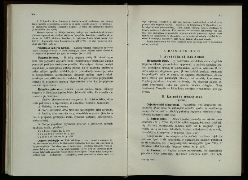 Akių ligų vadovas / Petras Avižonis. – Kaunas: Medicinos fakultetao leidinys, 1940. – VIII, 841, [2] p., 18 iliustr. lap.