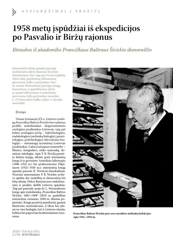 Šiaurietiški atsivėrimai : Pasvalio krašto istorijos ir kultūros žurnalas 2020, nr. 2 (49)