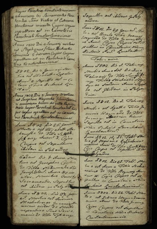 Vaškų (Konstantinavo) Romos katalikų parapijos bažnyčios 1763–1804 metų mirties metrikų knyga