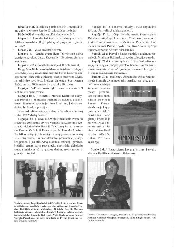 Šiaurietiški atsivėrimai : Pasvalio krašto istorijos ir kultūros žurnalas 2006, nr. 2 (21)