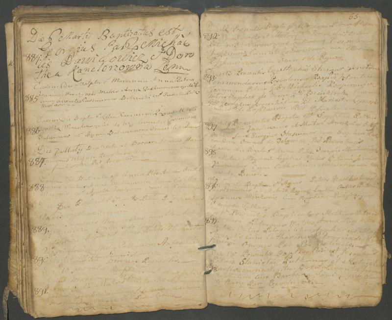 Pasvalio Romos katalikų parapijos bažnyčios 1703–1718 metų krikšto metrikų knyga