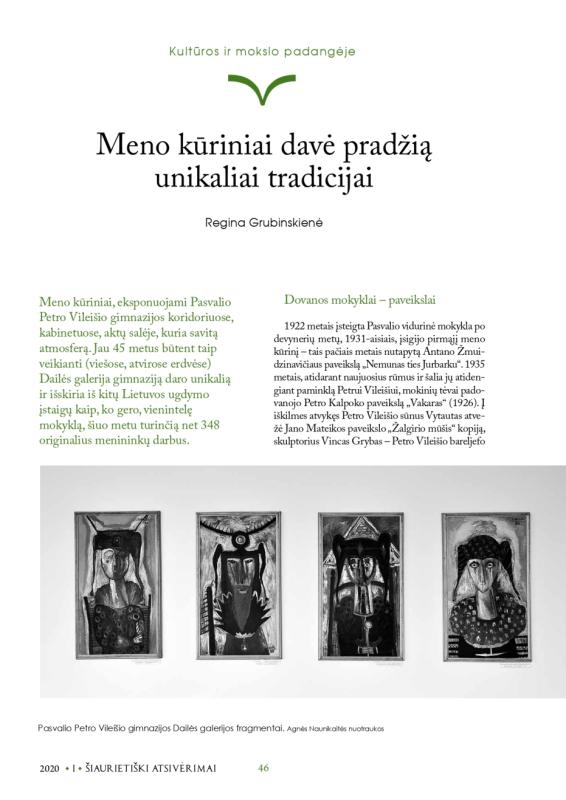Šiaurietiški atsivėrimai : Pasvalio krašto istorijos ir kultūros žurnalas 2020, nr. 1 (48)