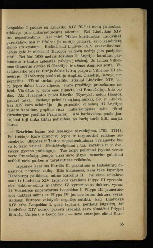 Naujųjų amžių istorija: vadovėlis vidurinėms mokykloms / K. Kliuksinas. – Kaunas: Sakalas, 1936. – 160 p.