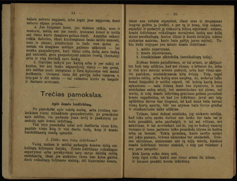 Trys pamokslai apie gaspadorystę dėl gaspadorių sodiečių / parašyta P. N. [Petro Vileišio]