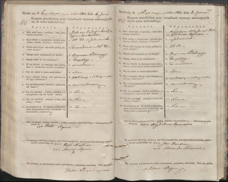 Krinčino Romos katalikų parapijos bažnyčios 1840–1844 metų priešjungtuvinės apklausos knyga