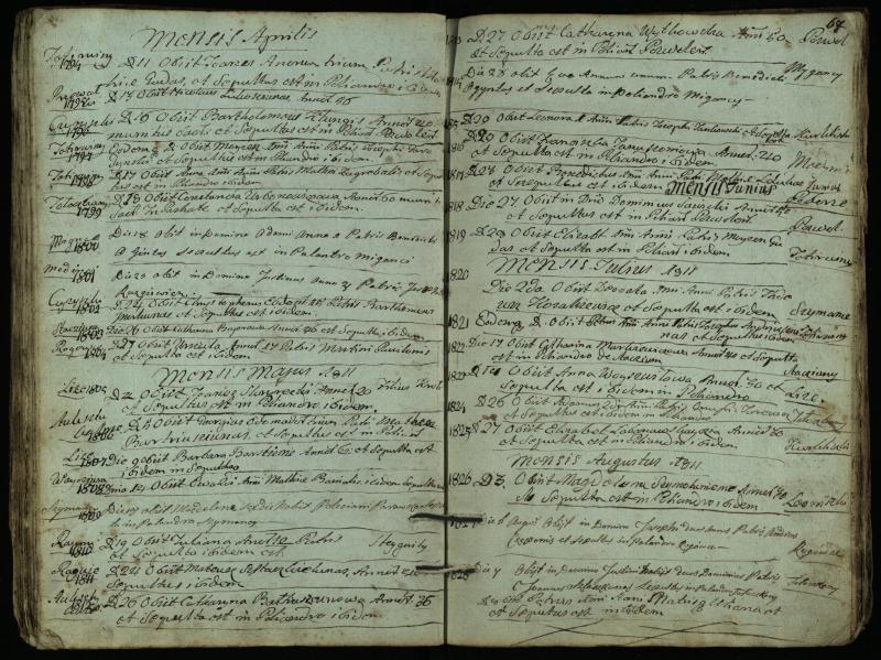 Pasvalio Romos katalikų parapijos bažnyčios 1794–1819 metų mirties metrikų knyga