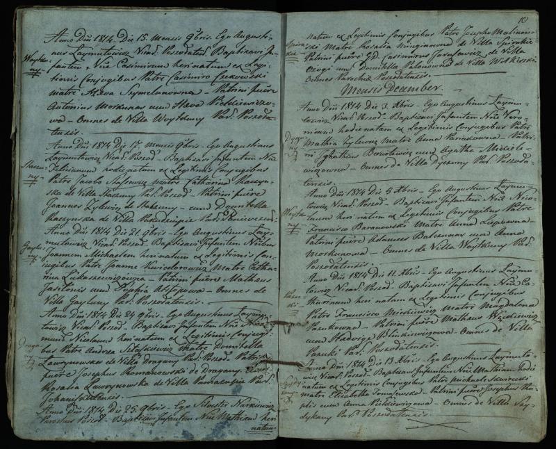 Pušaloto Romos katalikų parapijos bažnyčios 1814–1822 metų krikšto metrikų knyga