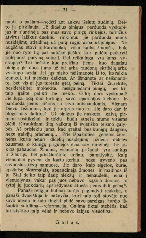 Viduramžių bažnyčios vaizdas / (historiškas piešinėlis Li); sutrumpino ir sulietuvino kun. Jonas Šepetys. – [S.l.]: [s.n.], 1912 (Vilnius: M. Kuktos sp.). – 31 p.