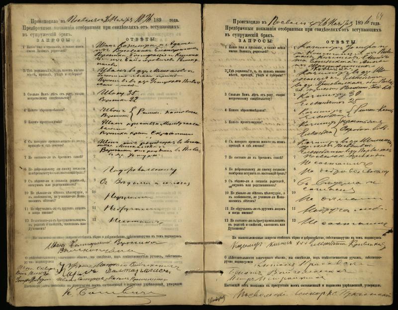 Pasvalio Romos katalikų parapijos bažnyčios 1894–1903 metų priešjungtuvinės apklausos knyga