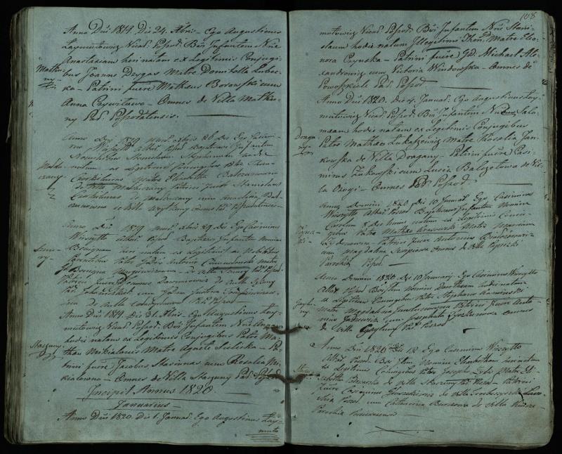 Pušaloto Romos katalikų parapijos bažnyčios 1814–1822 metų krikšto metrikų knyga