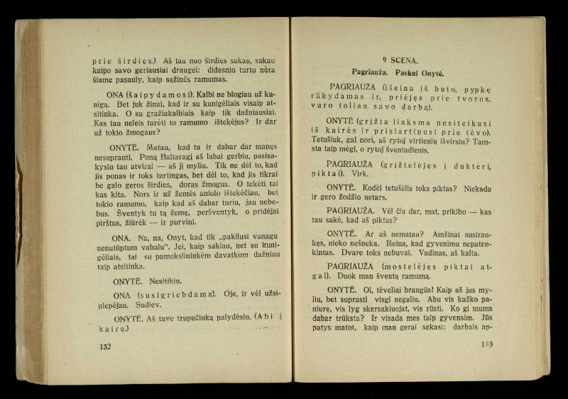 Kur laimė? : 5 veiksmų drama / J. Dobilas. – Kaunas: autoriaus leidinys, 1930. – 165, [1] p.