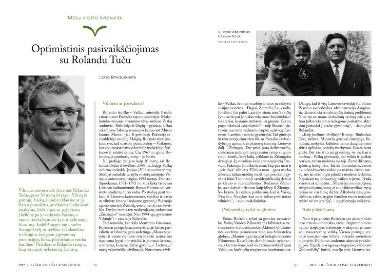 Šiaurietiški atsivėrimai : Pasvalio krašto istorijos ir kultūros žurnalas 2017, nr. 2 (43)