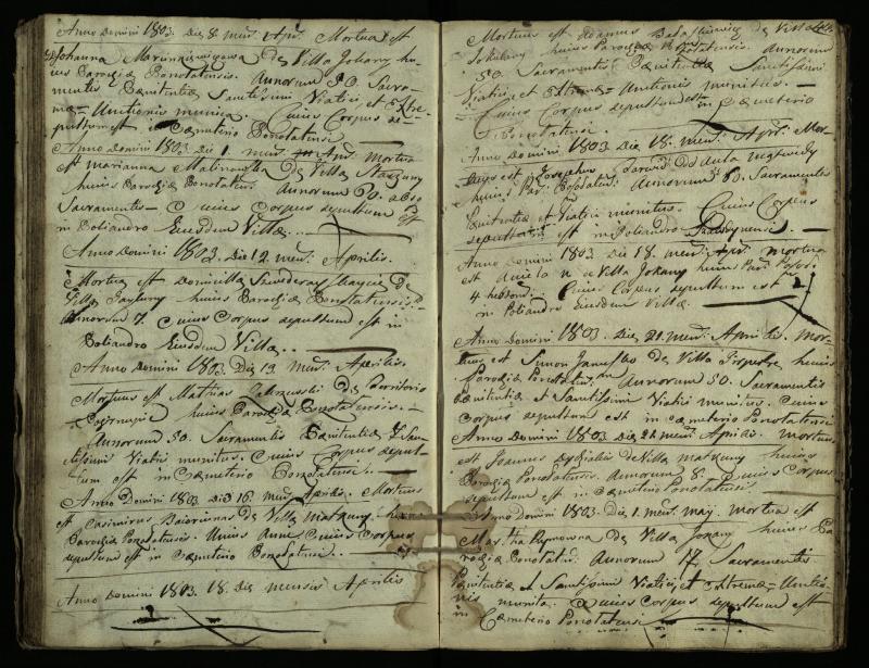 Pušaloto Romos katalikų parapijos bažnyčios 1785–1810 metų mirties metrikų knyga