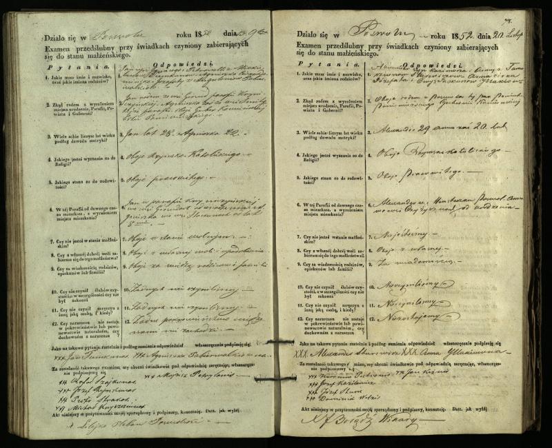 Pasvalio Romos katalikų parapijos bažnyčios 1849–1859 metų priešjungtuvinės apklausos knyga