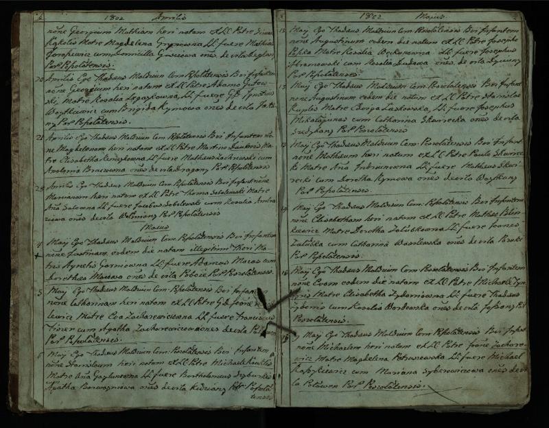 Pušaloto Romos katalikų parapijos bažnyčios 1802–1814 metų krikšto metrikų knyga