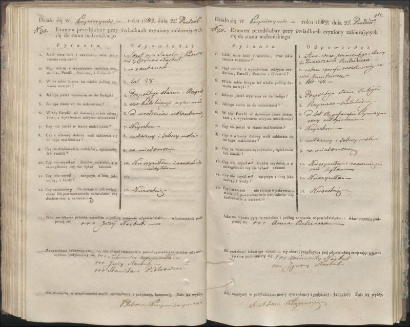 Krinčino Romos katalikų parapijos bažnyčios 1840–1844 metų priešjungtuvinės apklausos knyga