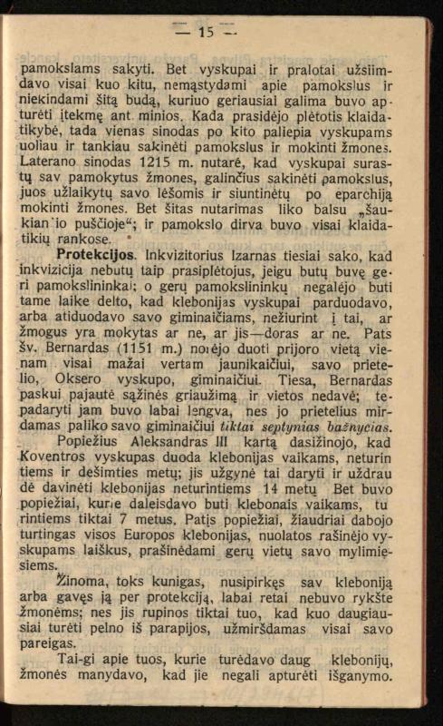 Viduramžių bažnyčios vaizdas / (historiškas piešinėlis Li); sutrumpino ir sulietuvino kun. Jonas Šepetys. – [S.l.]: [s.n.], 1912 (Vilnius: M. Kuktos sp.). – 31 p.