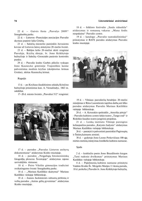 Šiaurietiški atsivėrimai : Pasvalio krašto istorijos ir kultūros žurnalas 2009, nr. 2 (27)
