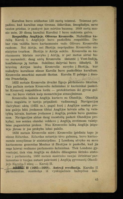 Naujųjų amžių istorija: vadovėlis vidurinėms mokykloms / K. Kliuksinas. – Kaunas: Sakalas, 1936. – 160 p.