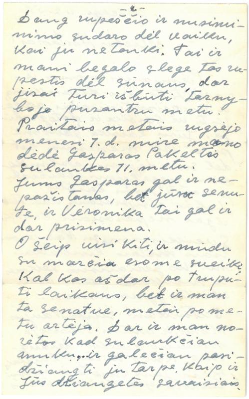 Kazio Balčiūno (slapyv. K. Chesek) laiškas  artimiesiems. 1955 m. vasario 1 d.