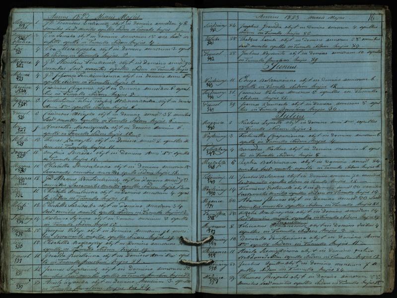Pasvalio Romos katalikų parapijos bažnyčios 1819–1827 metų mirties metrikų knyga
