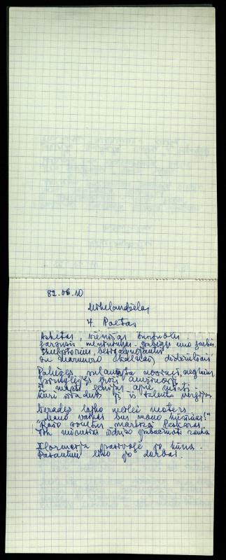 Poeto Jono Vytauto Nistelio eilėraščių sąsiuvinis