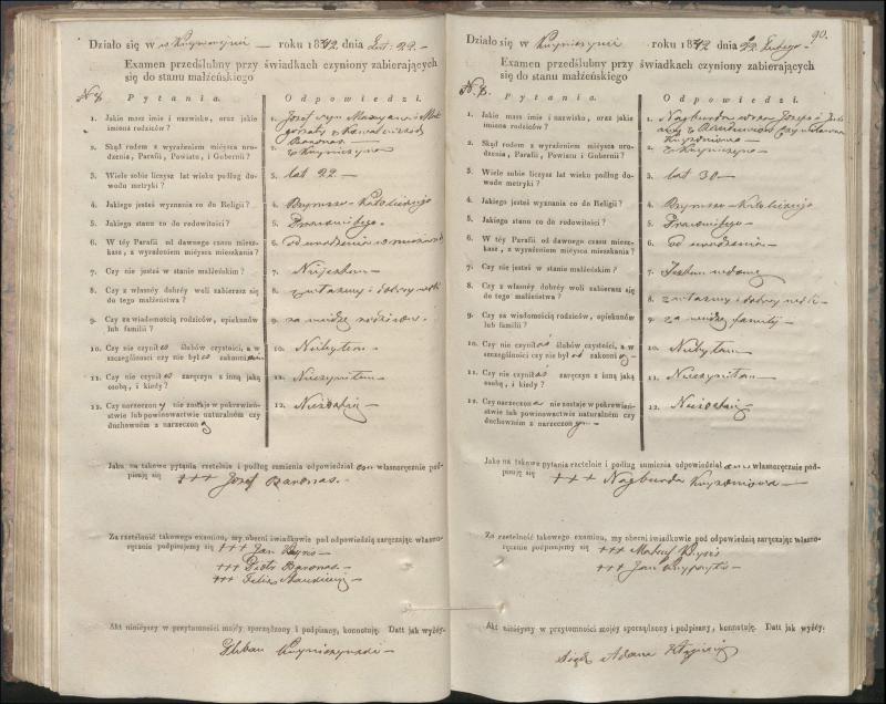 Krinčino Romos katalikų parapijos bažnyčios 1840–1844 metų priešjungtuvinės apklausos knyga