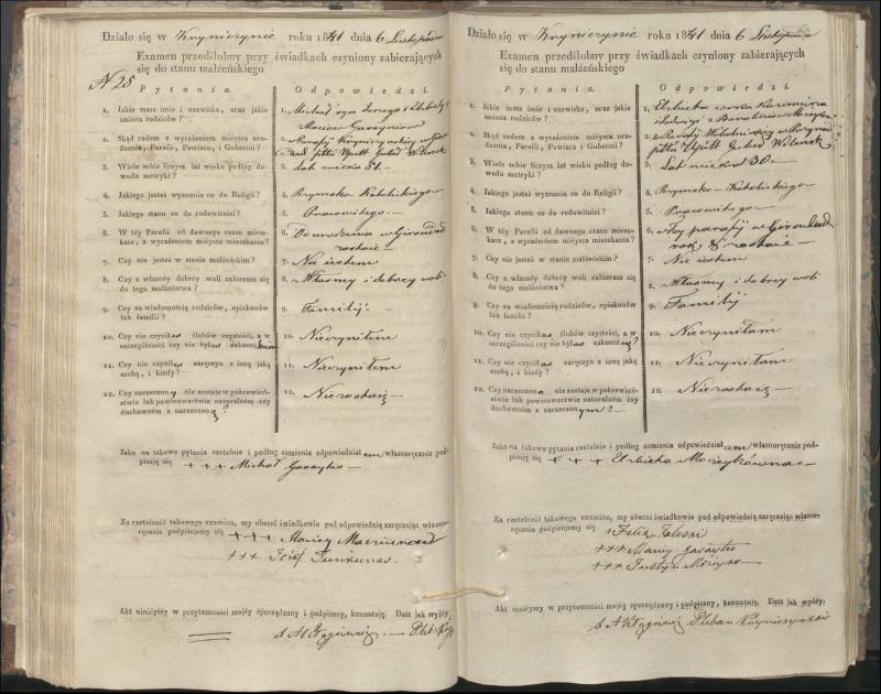 Krinčino Romos katalikų parapijos bažnyčios 1840–1844 metų priešjungtuvinės apklausos knyga